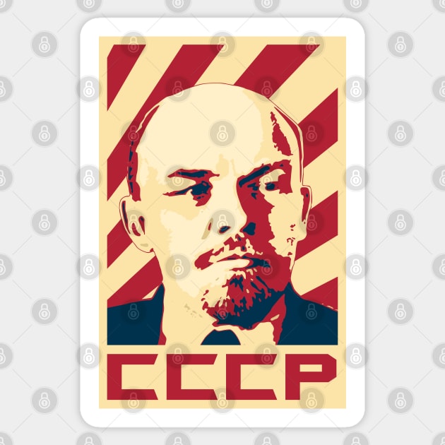 Vladimir Lenin CCCP Retro Propaganda Sticker by Nerd_art